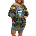 ANZAC Day Parramatta Eels Off Shoulder Short Dress Military Memorial Aboriginal Indigenous Art