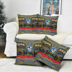 ANZAC Day Parramatta Eels Pillow Cover Military Memorial Aboriginal Indigenous Art