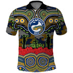 ANZAC Day Parramatta Eels Polo Shirt Military Memorial Aboriginal Indigenous Art
