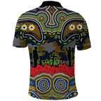 ANZAC Day Parramatta Eels Polo Shirt Military Memorial Aboriginal Indigenous Art