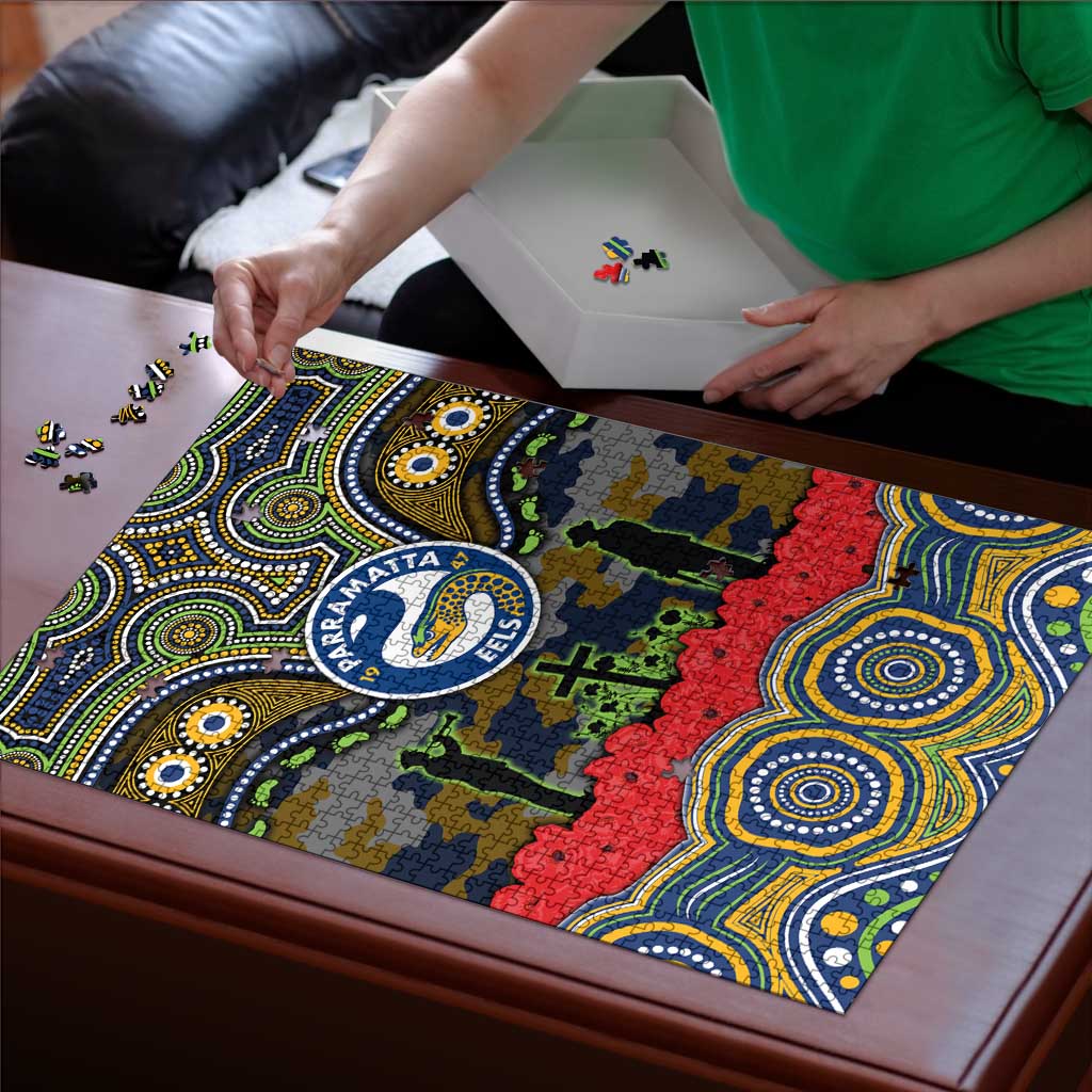 ANZAC Day Parramatta Eels Puzzle Military Memorial Aboriginal Indigenous Art