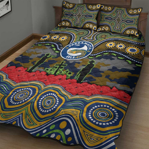 ANZAC Day Parramatta Eels Quilt Bed Set Military Memorial Aboriginal Indigenous Art