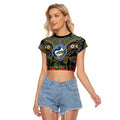 ANZAC Day Parramatta Eels Raglan Cropped T Shirt Military Memorial Aboriginal Indigenous Art