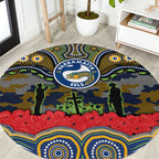 ANZAC Day Parramatta Eels Round Carpet Military Memorial Aboriginal Indigenous Art