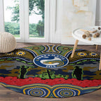 ANZAC Day Parramatta Eels Round Carpet Military Memorial Aboriginal Indigenous Art