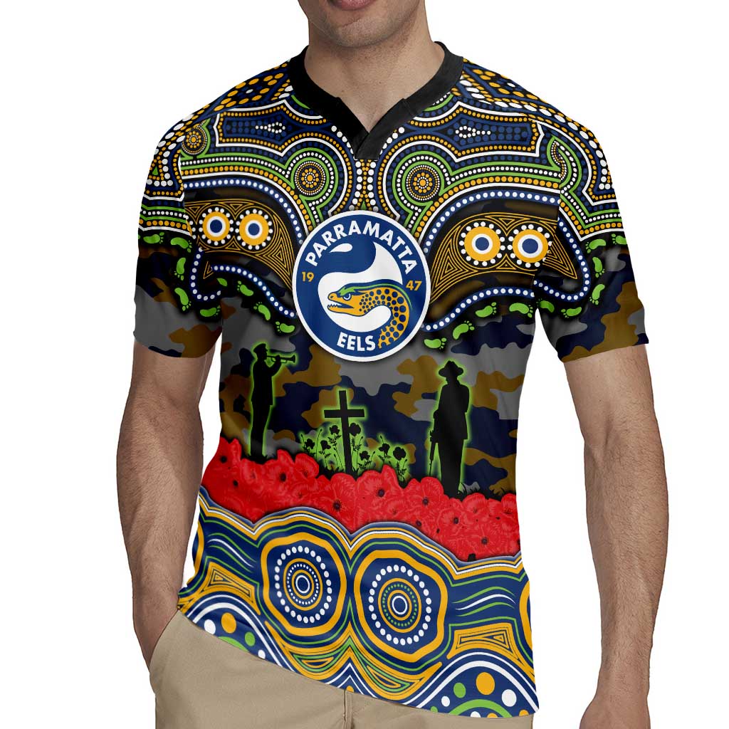 ANZAC Day Parramatta Eels Rugby Jersey Military Memorial Aboriginal Indigenous Art