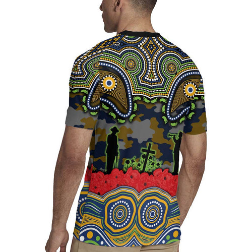 ANZAC Day Parramatta Eels Rugby Jersey Military Memorial Aboriginal Indigenous Art