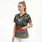 ANZAC Day Parramatta Eels Scrub Top Military Memorial Aboriginal Indigenous Art