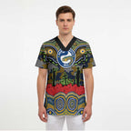 ANZAC Day Parramatta Eels Scrub Top Military Memorial Aboriginal Indigenous Art