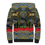 ANZAC Day Parramatta Eels Sherpa Hoodie Military Memorial Aboriginal Indigenous Art