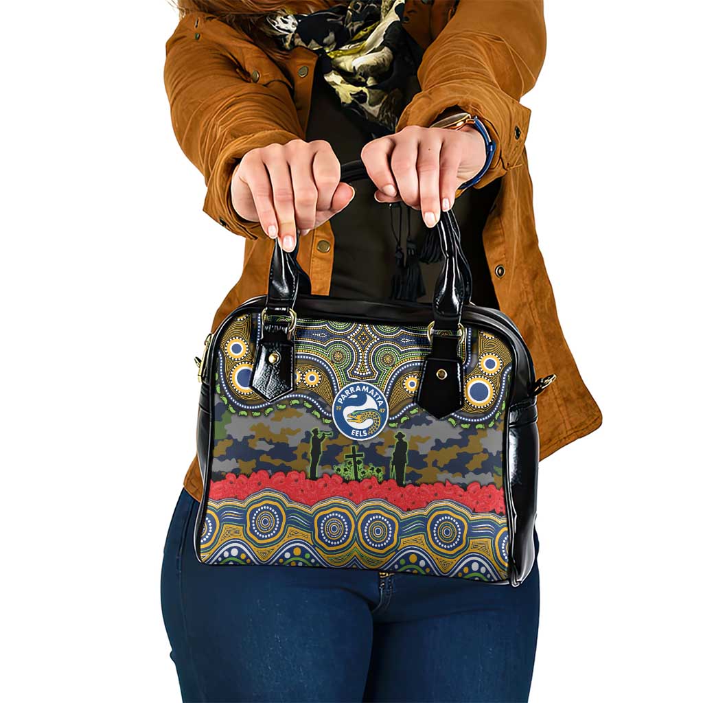 ANZAC Day Parramatta Eels Shoulder Handbag Military Memorial Aboriginal Indigenous Art