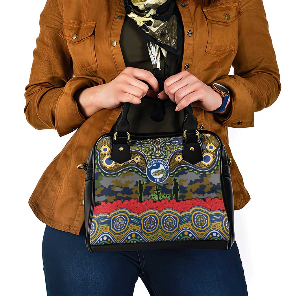 ANZAC Day Parramatta Eels Shoulder Handbag Military Memorial Aboriginal Indigenous Art