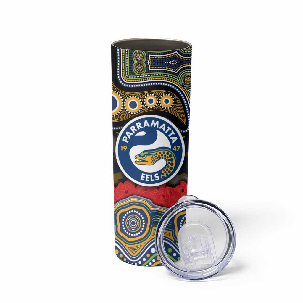 ANZAC Day Parramatta Eels Skinny Tumbler Military Memorial Aboriginal Indigenous Art