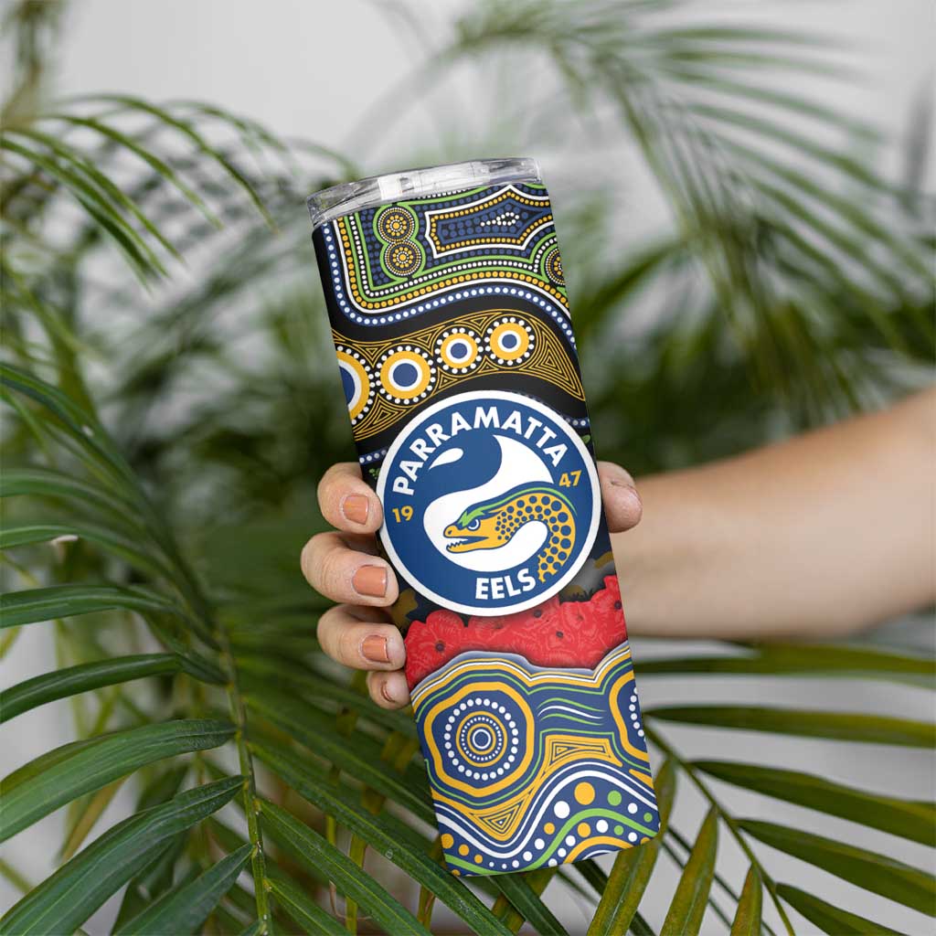 ANZAC Day Parramatta Eels Skinny Tumbler Military Memorial Aboriginal Indigenous Art