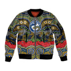 ANZAC Day Parramatta Eels Sleeve Zip Bomber Jacket Military Memorial Aboriginal Indigenous Art