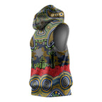 ANZAC Day Parramatta Eels Sleeveless Hoodie Military Memorial Aboriginal Indigenous Art