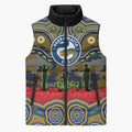 ANZAC Day Parramatta Eels Sleeveless Puffer Jacket Military Memorial Aboriginal Indigenous Art