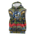 ANZAC Day Parramatta Eels Sleeveless Zip Hoodie Military Memorial Aboriginal Indigenous Art