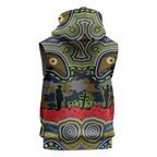 ANZAC Day Parramatta Eels Sleeveless Zip Hoodie Military Memorial Aboriginal Indigenous Art