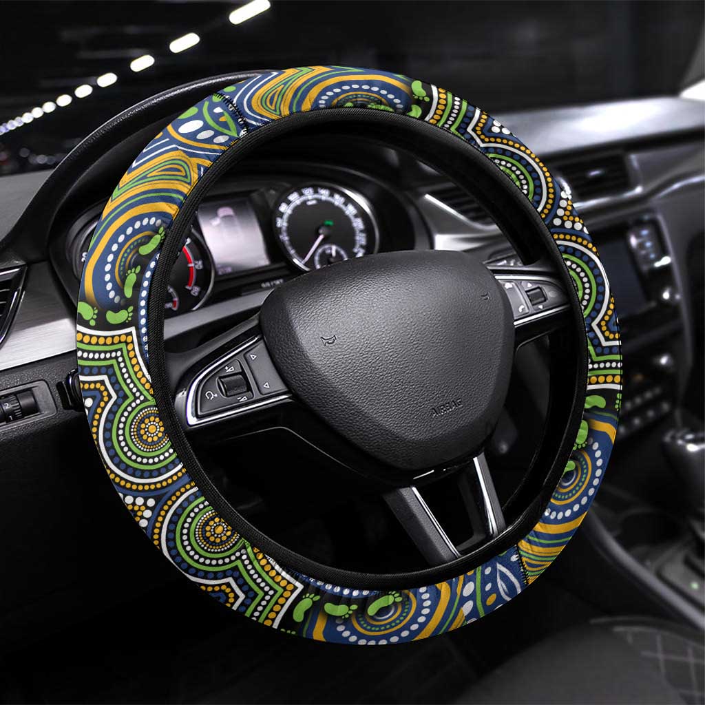 ANZAC Day Parramatta Eels Steering Wheel Cover Military Memorial Aboriginal Indigenous Art