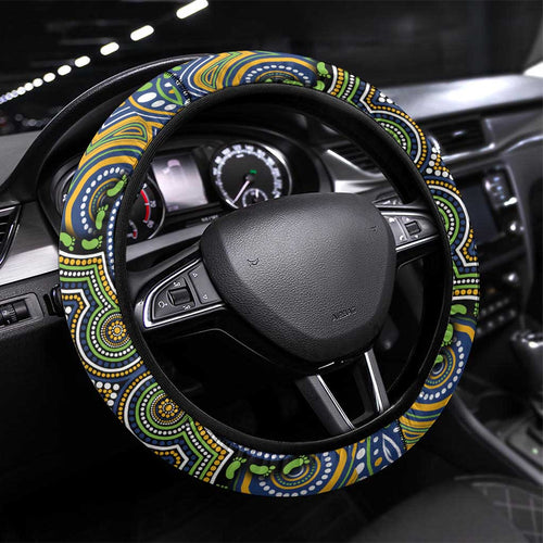 ANZAC Day Parramatta Eels Steering Wheel Cover Military Memorial Aboriginal Indigenous Art