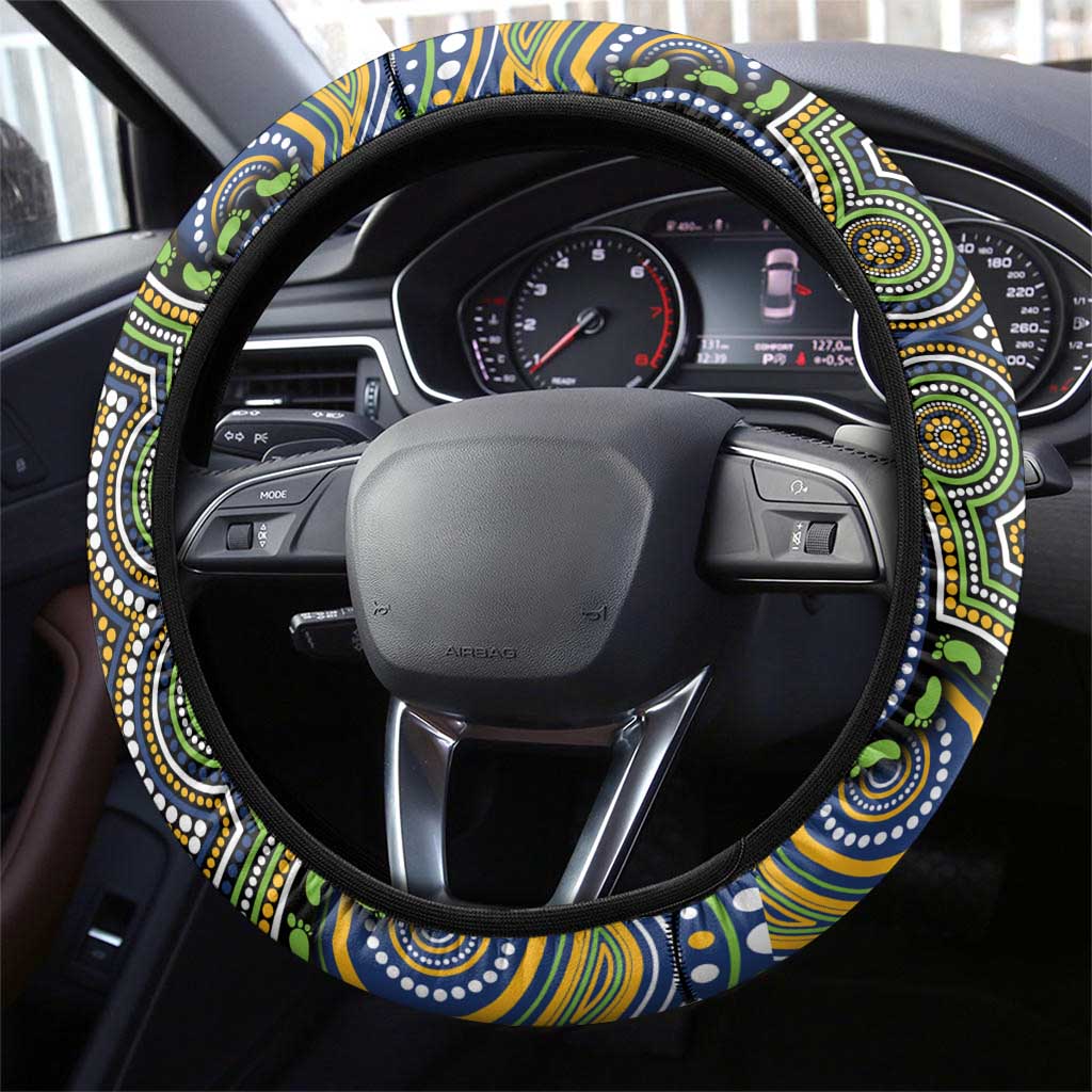 ANZAC Day Parramatta Eels Steering Wheel Cover Military Memorial Aboriginal Indigenous Art