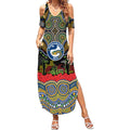 ANZAC Day Parramatta Eels Summer Maxi Dress Military Memorial Aboriginal Indigenous Art