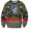 ANZAC Day Parramatta Eels Sweatshirt Military Memorial Aboriginal Indigenous Art