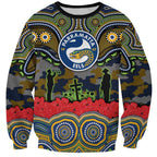 ANZAC Day Parramatta Eels Sweatshirt Military Memorial Aboriginal Indigenous Art