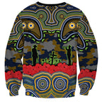 ANZAC Day Parramatta Eels Sweatshirt Military Memorial Aboriginal Indigenous Art