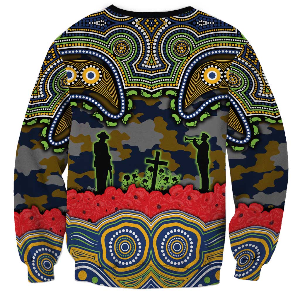 ANZAC Day Parramatta Eels Sweatshirt Military Memorial Aboriginal Indigenous Art