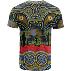 ANZAC Day Parramatta Eels T Shirt Military Memorial Aboriginal Indigenous Art