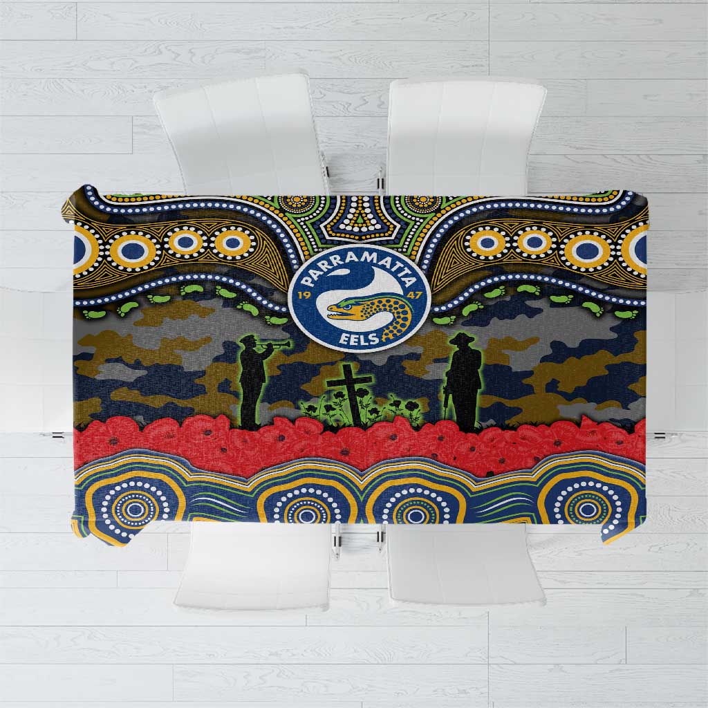 ANZAC Day Parramatta Eels Tablecloth Military Memorial Aboriginal Indigenous Art