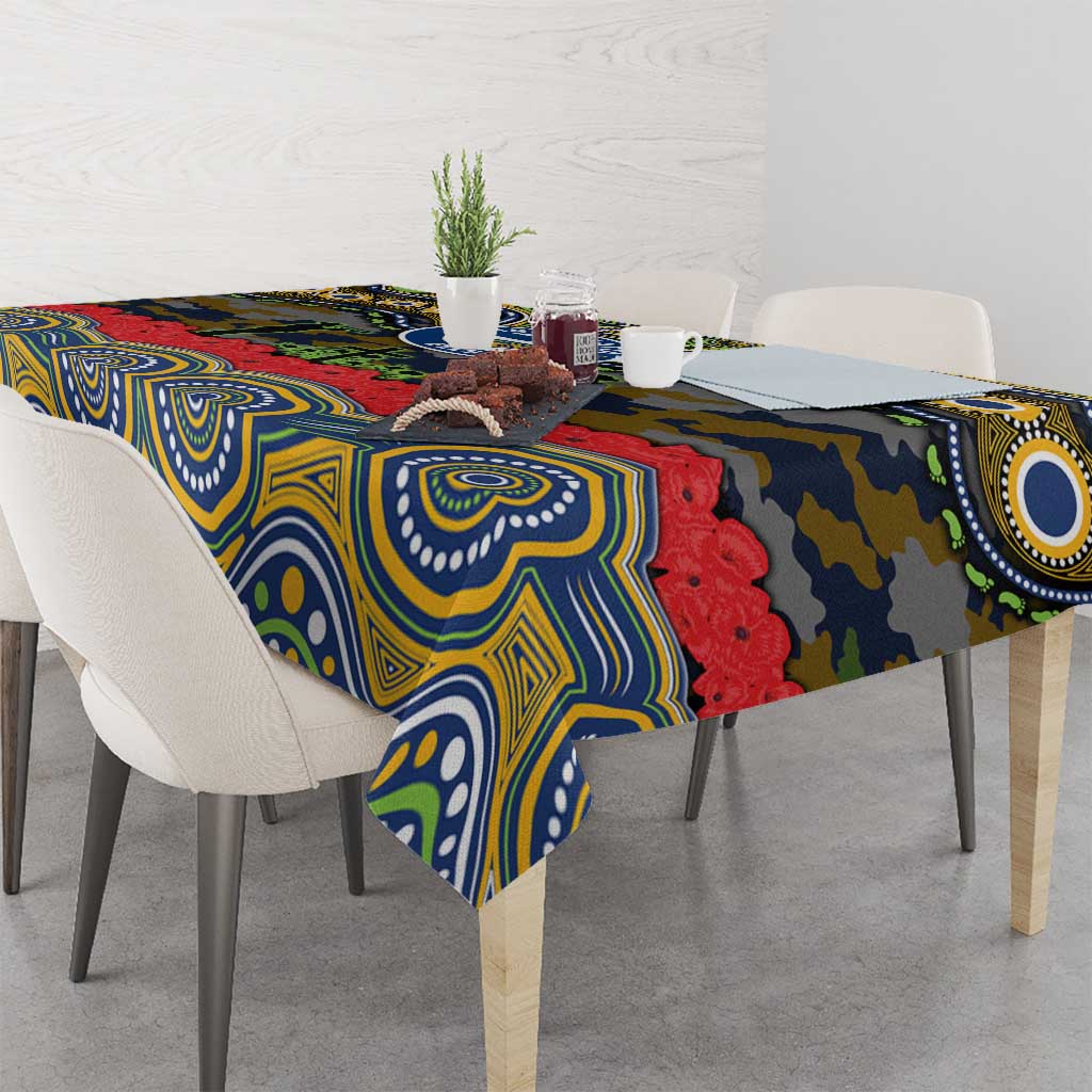 ANZAC Day Parramatta Eels Tablecloth Military Memorial Aboriginal Indigenous Art