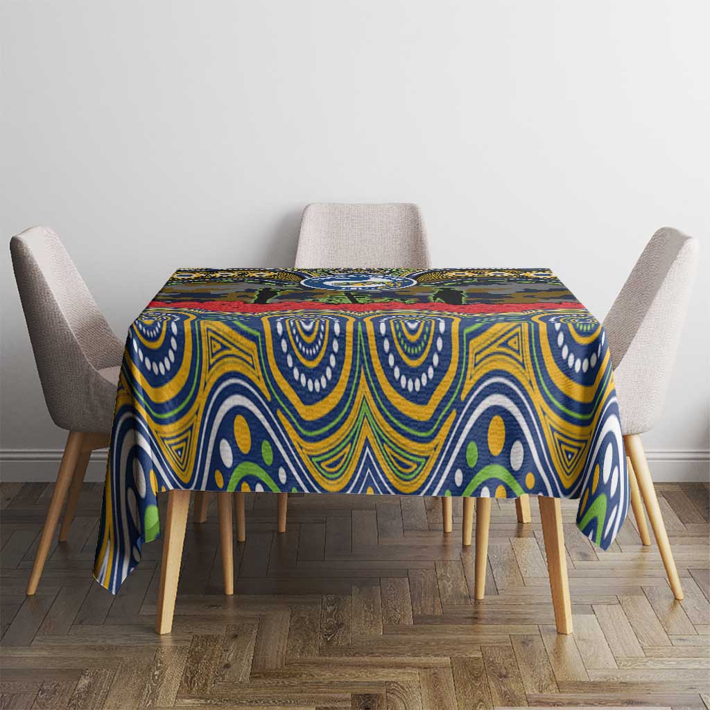 ANZAC Day Parramatta Eels Tablecloth Military Memorial Aboriginal Indigenous Art