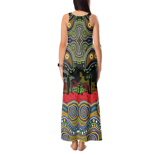 ANZAC Day Parramatta Eels Tank Maxi Dress Military Memorial Aboriginal Indigenous Art