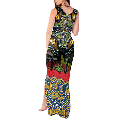 ANZAC Day Parramatta Eels Tank Maxi Dress Military Memorial Aboriginal Indigenous Art