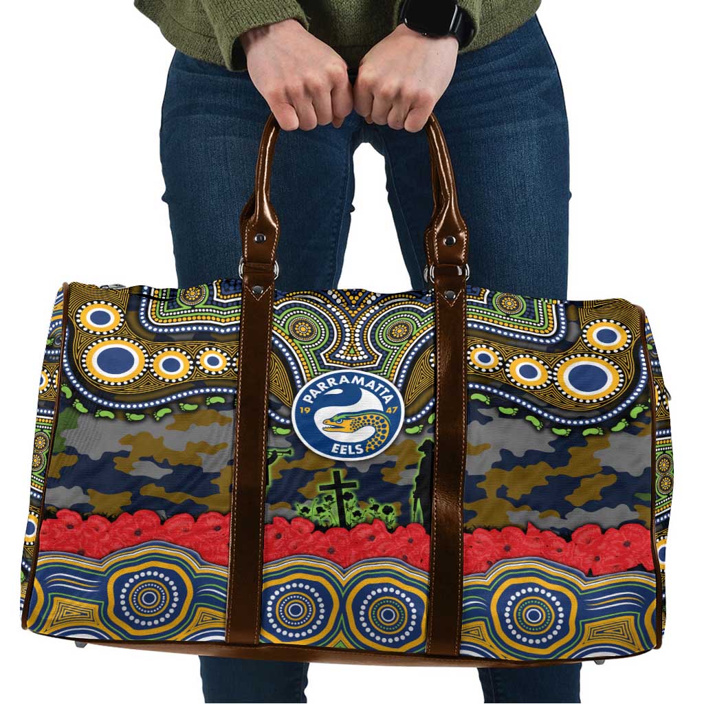 ANZAC Day Parramatta Eels Travel Bag Military Memorial Aboriginal Indigenous Art