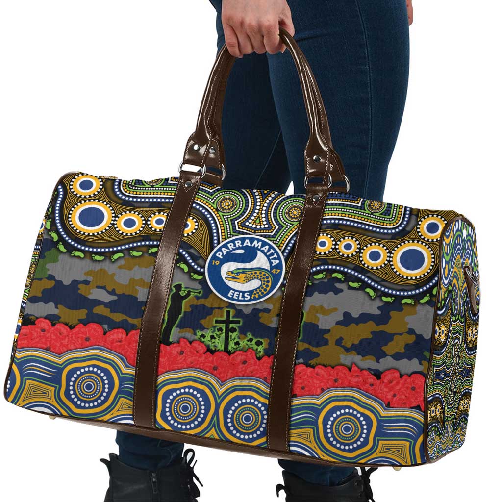 ANZAC Day Parramatta Eels Travel Bag Military Memorial Aboriginal Indigenous Art
