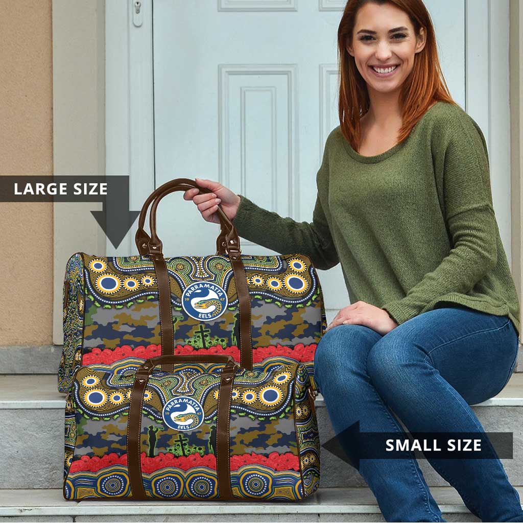 ANZAC Day Parramatta Eels Travel Bag Military Memorial Aboriginal Indigenous Art
