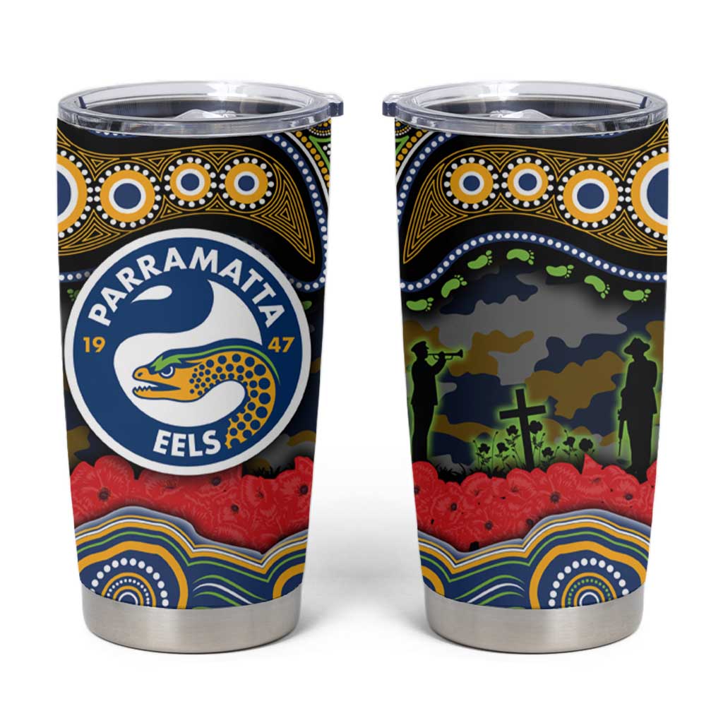 ANZAC Day Parramatta Eels Tumbler Cup Military Memorial Aboriginal Indigenous Art