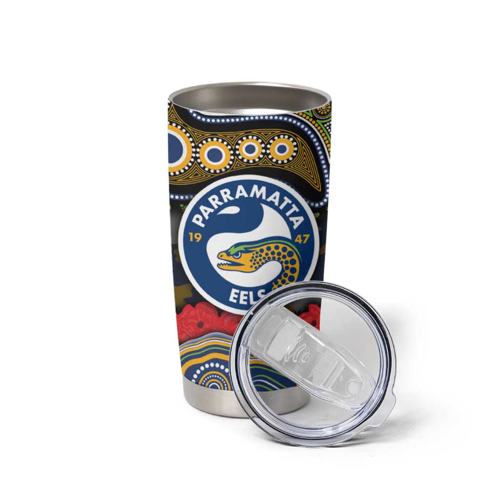 ANZAC Day Parramatta Eels Tumbler Cup Military Memorial Aboriginal Indigenous Art