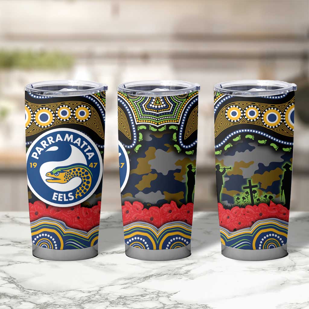 ANZAC Day Parramatta Eels Tumbler Cup Military Memorial Aboriginal Indigenous Art