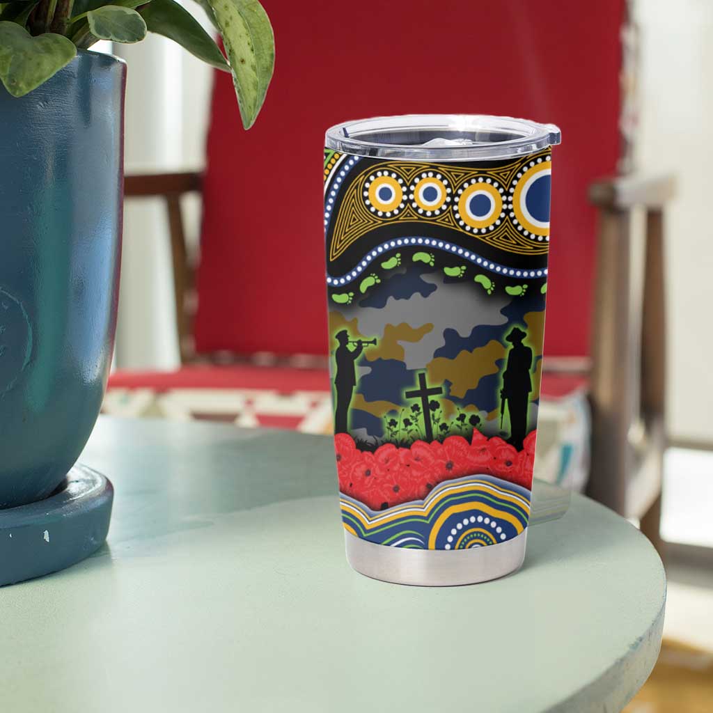 ANZAC Day Parramatta Eels Tumbler Cup Military Memorial Aboriginal Indigenous Art