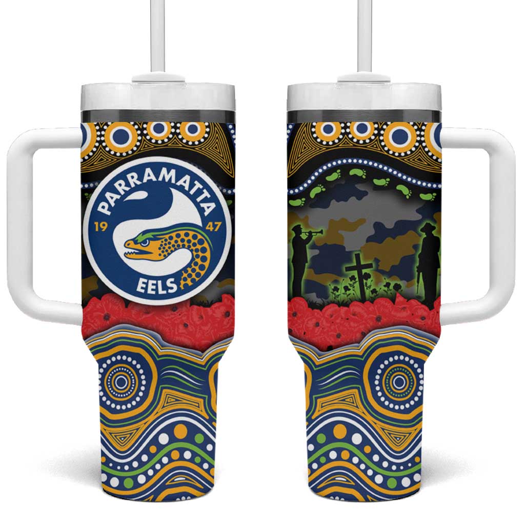 ANZAC Day Parramatta Eels Tumbler With Handle Military Memorial Aboriginal Indigenous Art