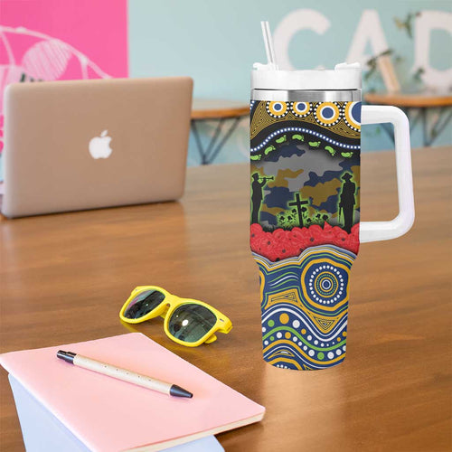 ANZAC Day Parramatta Eels Tumbler With Handle Military Memorial Aboriginal Indigenous Art