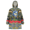 ANZAC Day Parramatta Eels Wearable Blanket Hoodie Military Memorial Aboriginal Indigenous Art