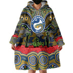 ANZAC Day Parramatta Eels Wearable Blanket Hoodie Military Memorial Aboriginal Indigenous Art