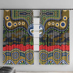 ANZAC Day Parramatta Eels Window Curtain Military Memorial Aboriginal Indigenous Art