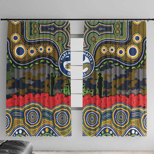 ANZAC Day Parramatta Eels Window Curtain Military Memorial Aboriginal Indigenous Art